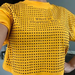 Zara oversized crop top